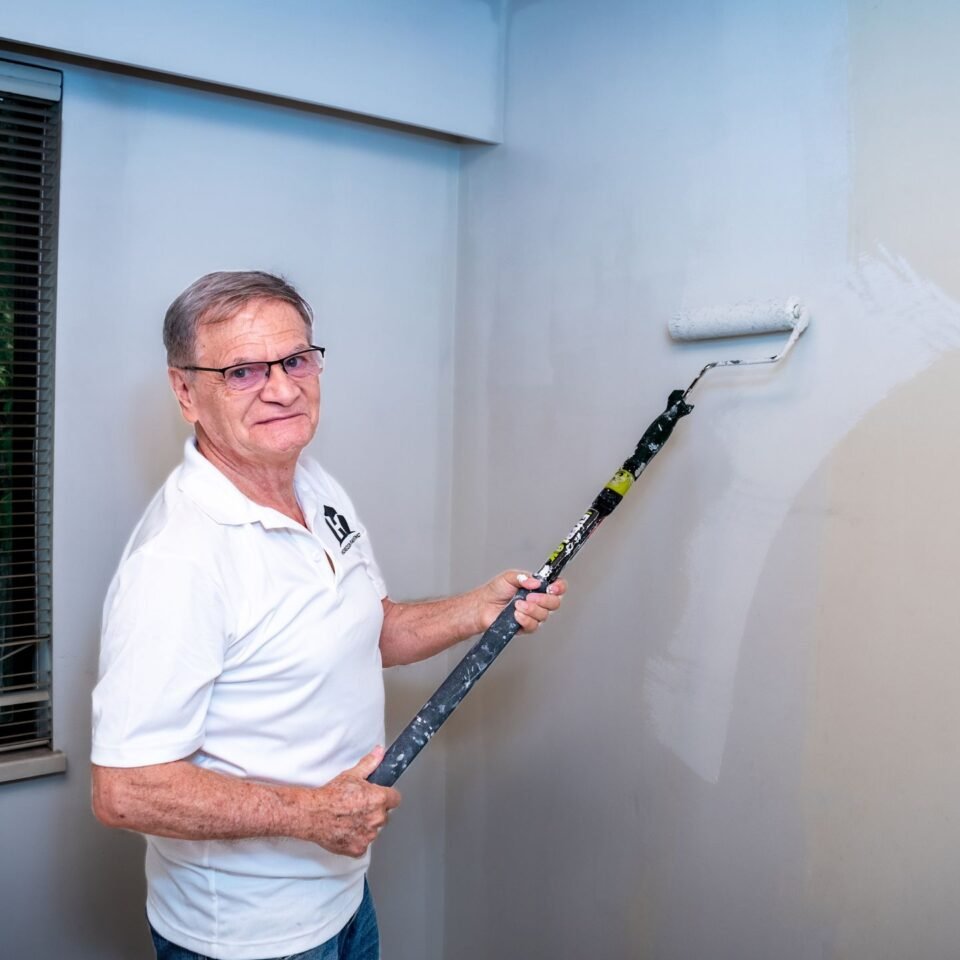 Painter with a roller